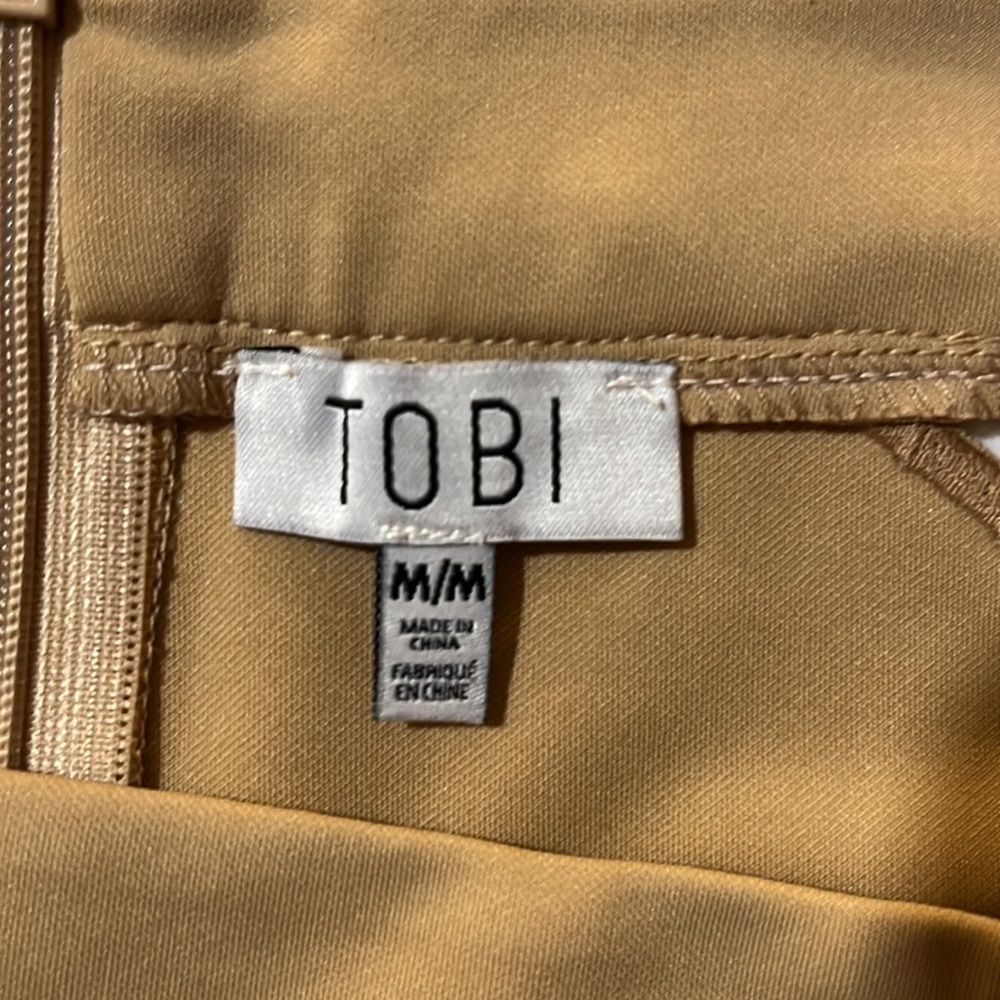TOBI Tan Asymmetrical Mini Skirt - Picture 3 of 3